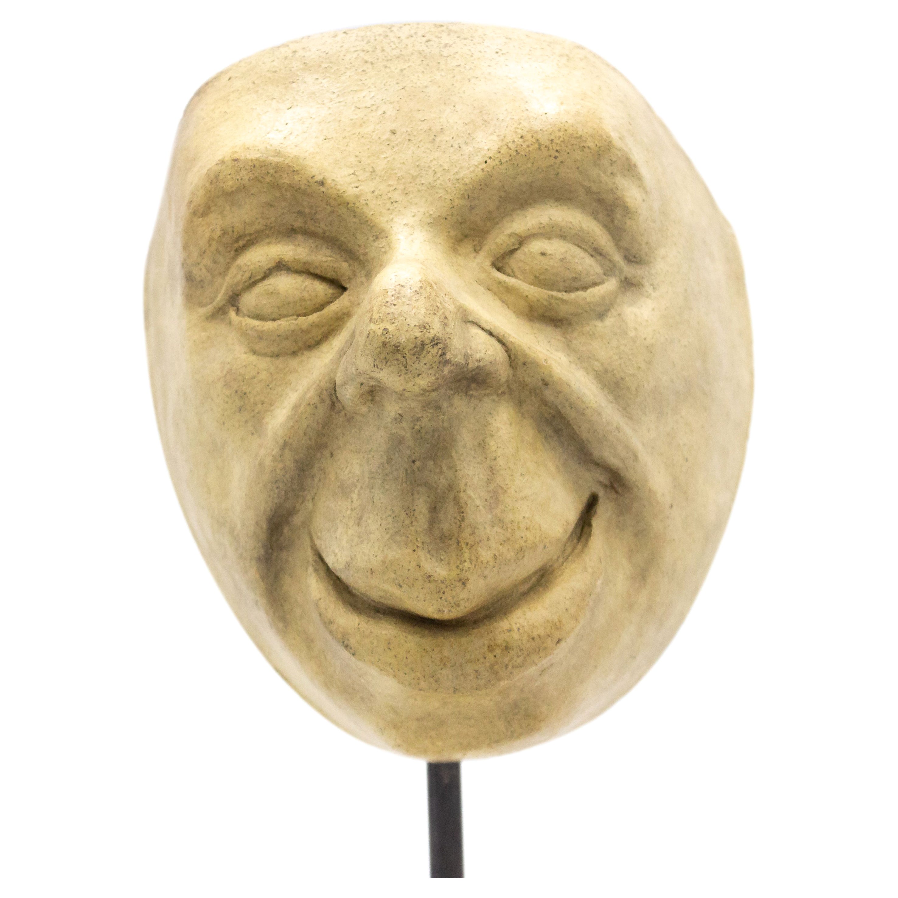 Continental German Terra-Cotta Mask For Sale at 1stDibs