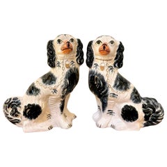 Pair of Antique Victorian Staffordshire Dogs