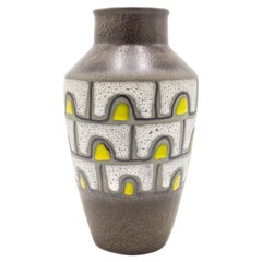 Post-War West Germany Brown and Yellow Vase