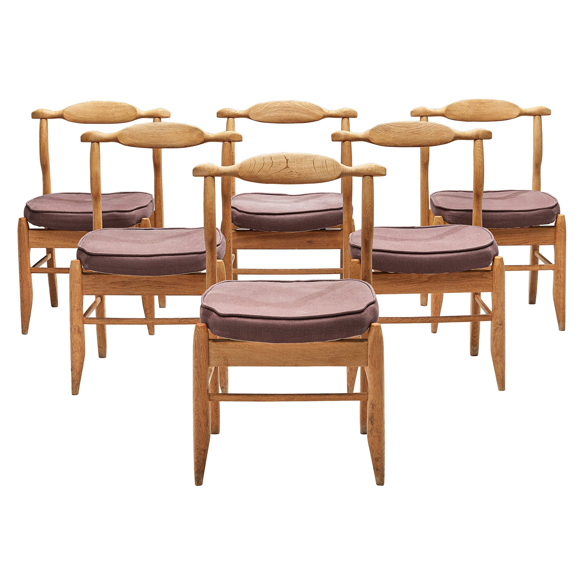 Guillerme & Chambron Set of Six 'Fumay' Dining Chairs