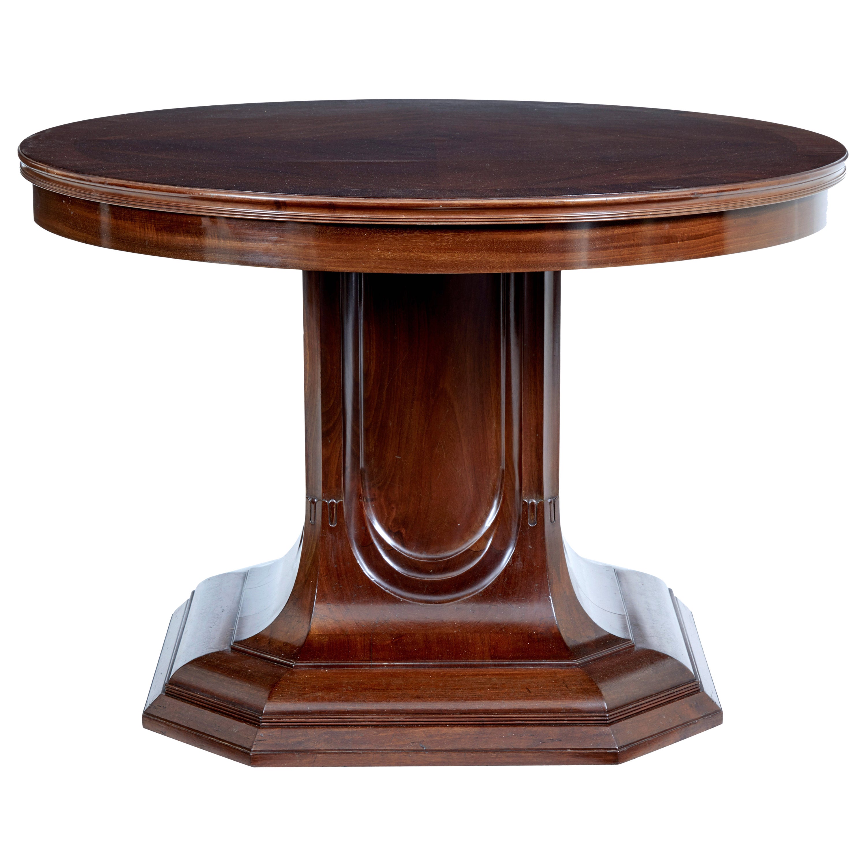 19th Century Carved Mahogany Center Table
