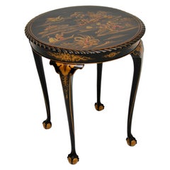 Antique Lacquered Chinoiserie Occasional Table