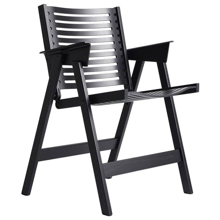 Rex Dining Chair in Black Oak, Solid Frame + Plywood, Mid-Century Modern Style For Sale