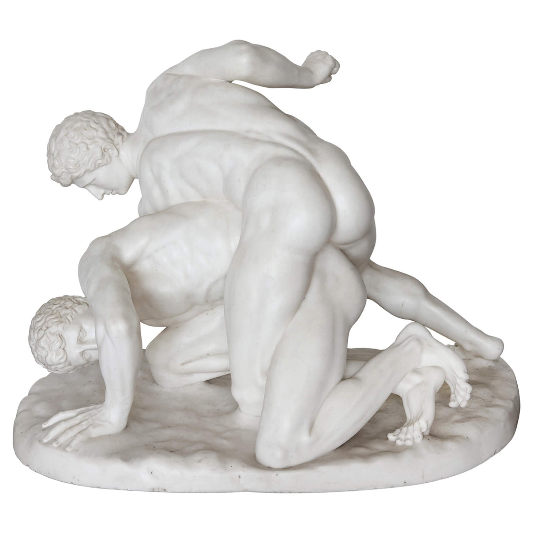 Antique Italian Marble Sculpture after Roman Original of the Wrestlers