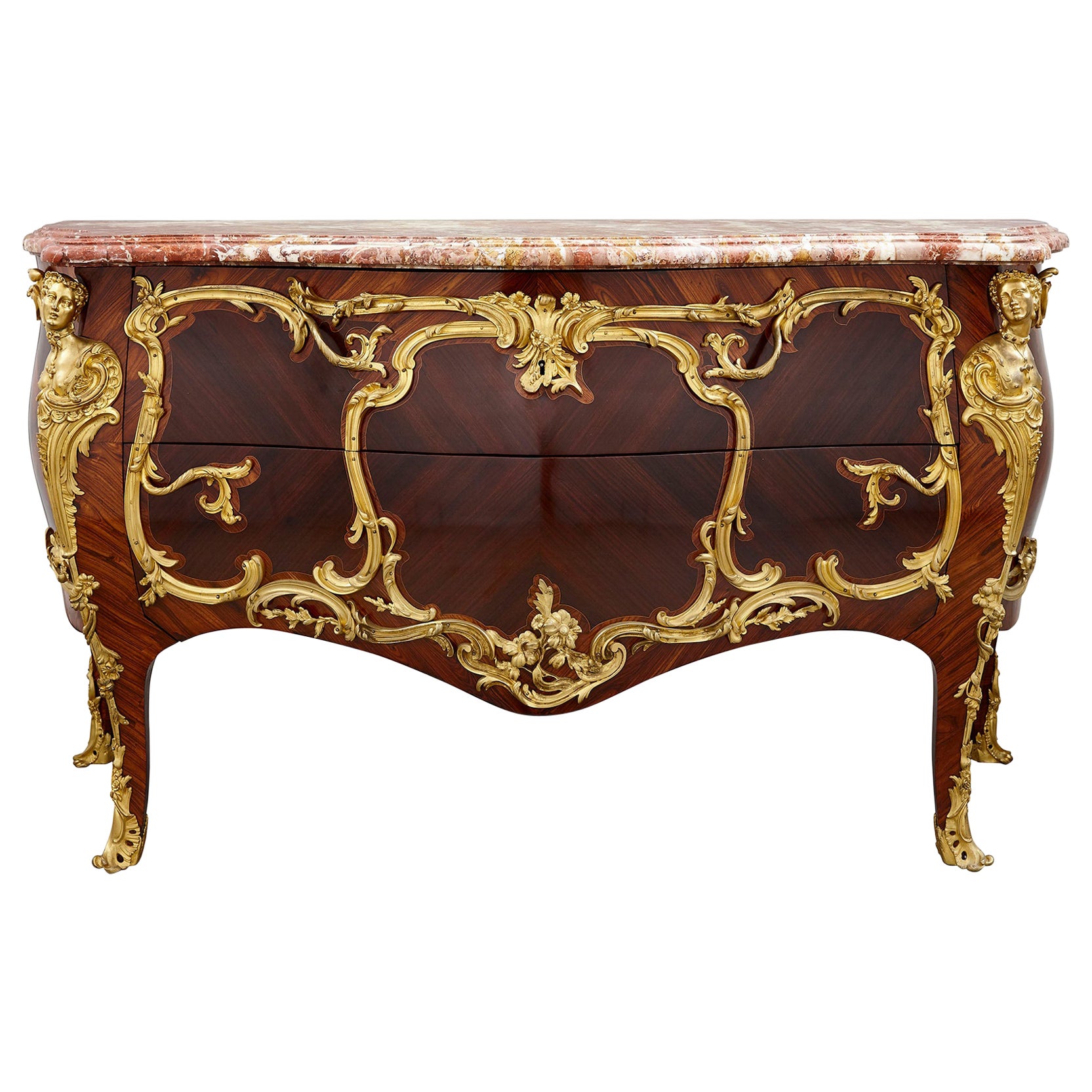 Second Empire Period Ormolu Mounted Commode by Sormani For Sale