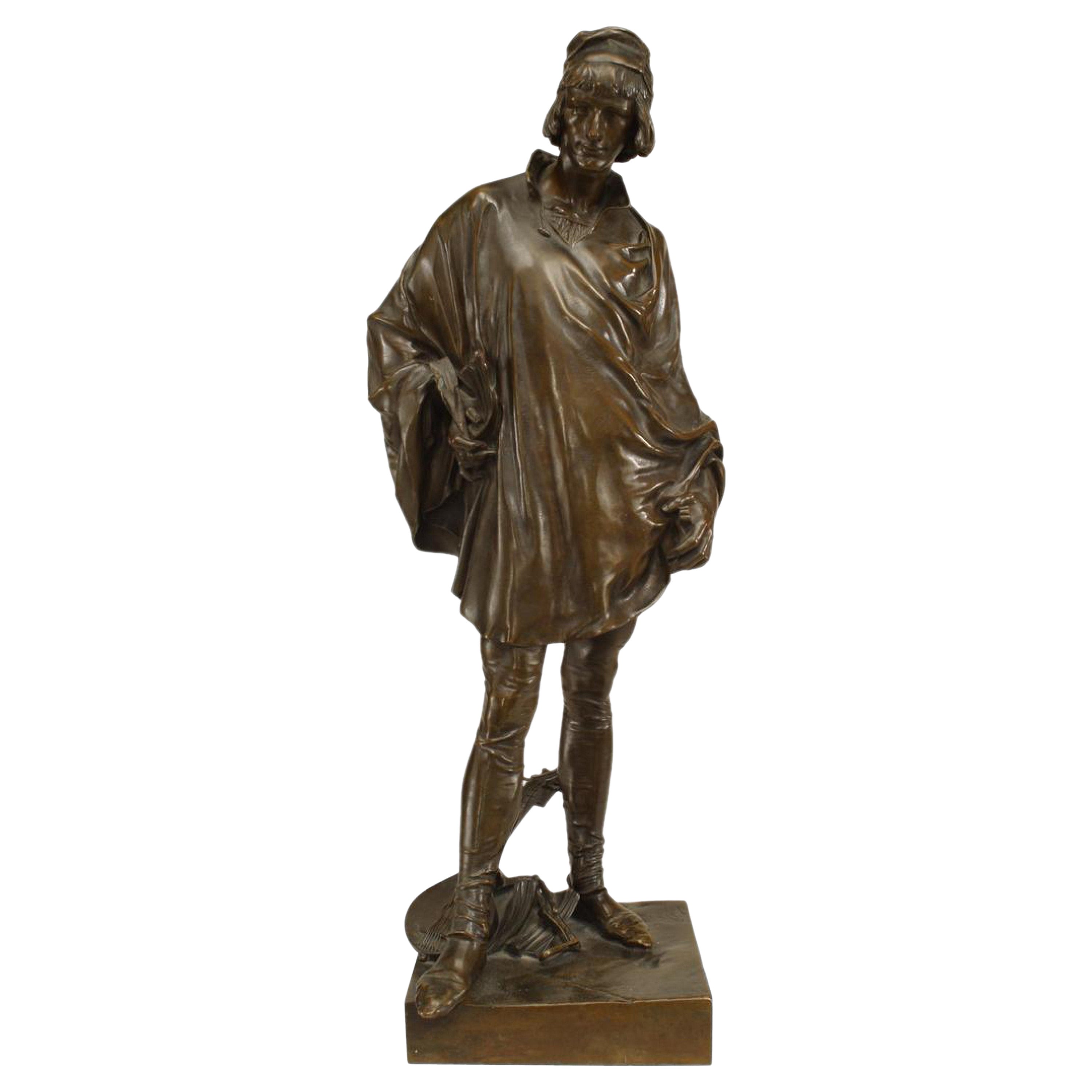 Victorian Bronze 16th Century Man For Sale