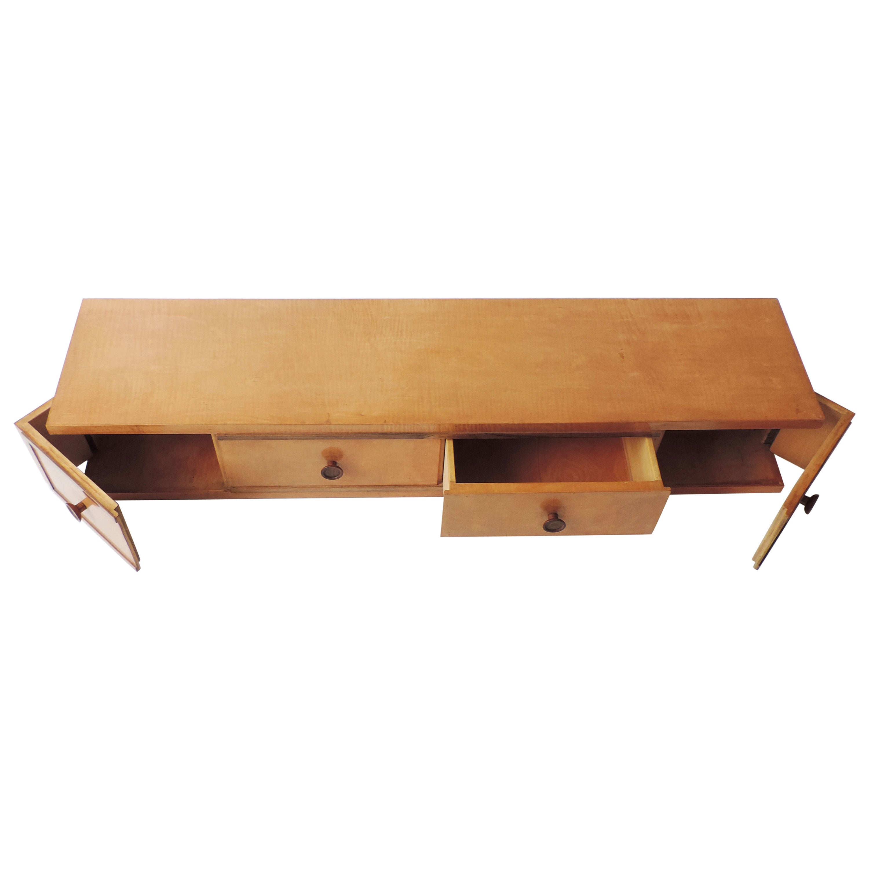 Italian 1940s Wooden Wall Mounted Console