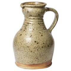 Extra Large Grey Stoneware Ceramic Pitcher by Pierre Digan La Borne circa 1970