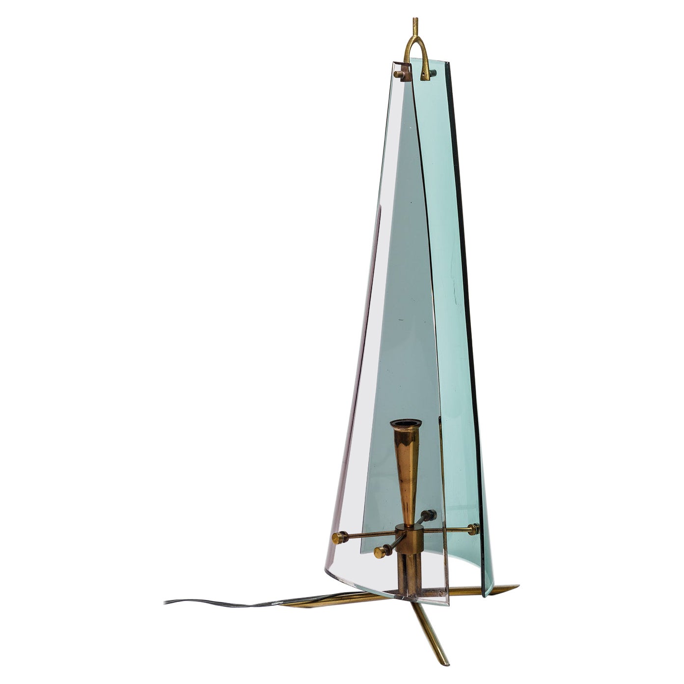 20th Century Design Italian Lamp Blue and Purple Plexiglass Stilnovo Arredoluce 