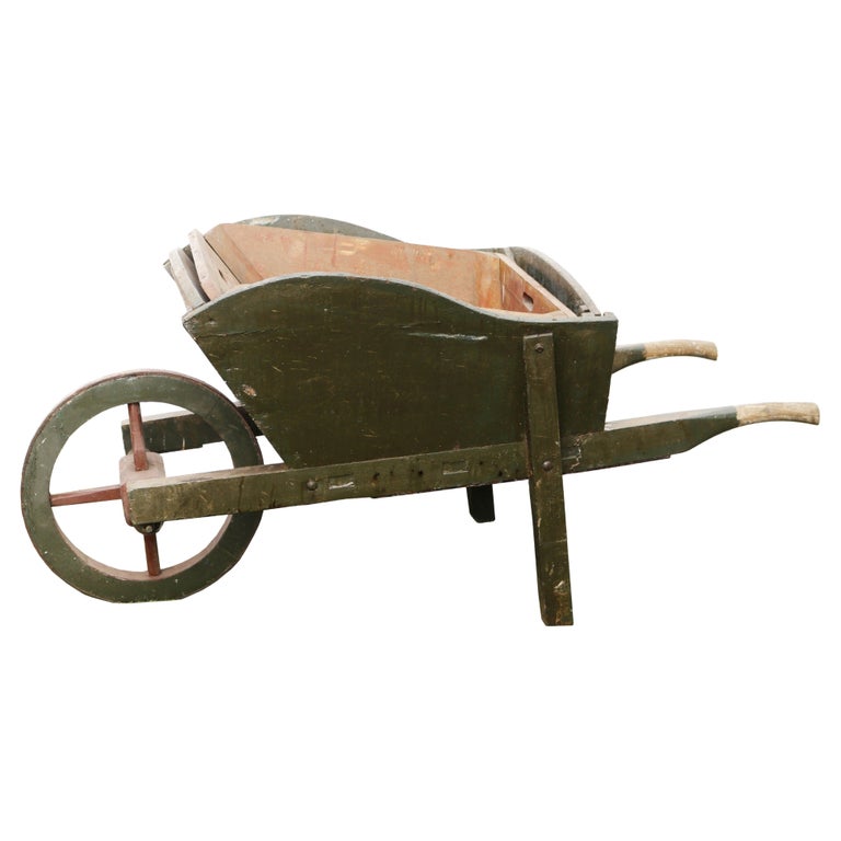 Victorian Wooden Wheelbarrow For Sale at 1stDibs