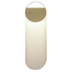 Cé Petite 12K Gold Wall Sconce Natural White Rayon Fringes by Studio d'Armes