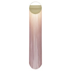 Cé Petite 12K Gold Wall Sconce Tender Pink Rayon Fringes by Studio d'Armes