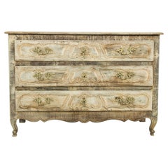 Antique French Provincial Bleached Oak Chest of Drawers