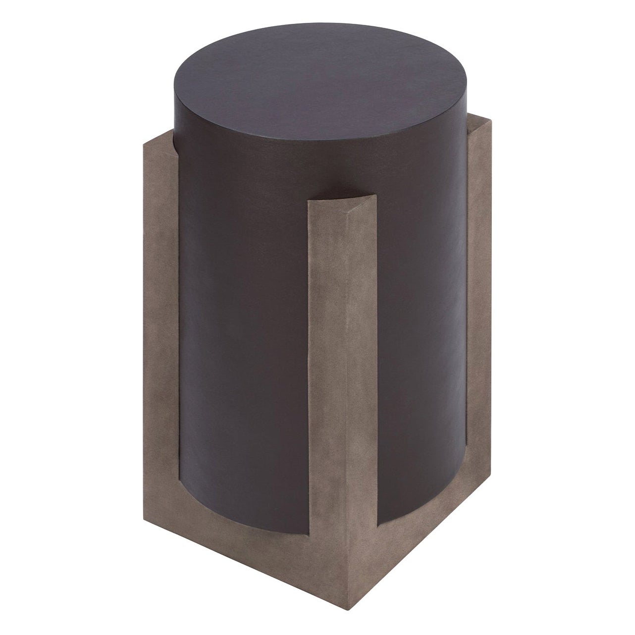 Contemporary Leather Side Table, Palazzo by Stephane Parmentier for Giobagnara