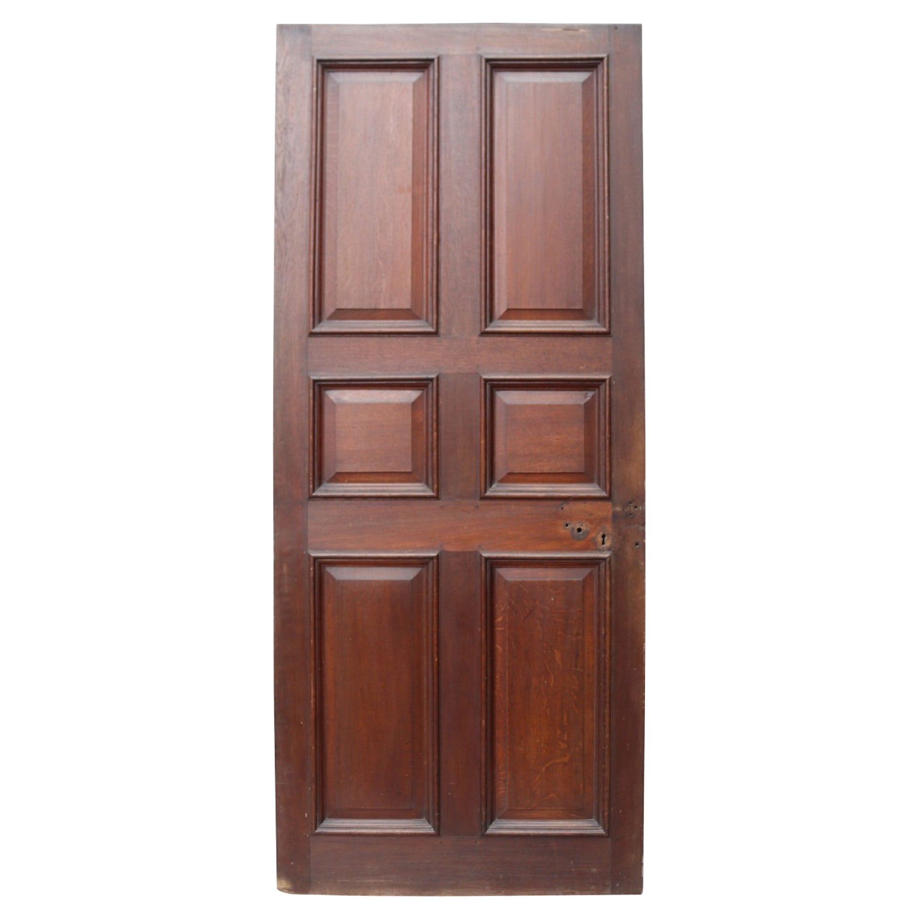 English George III Reclaimed Oak Six Panel Internal Door For Sale