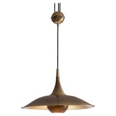 Florian Schulz Adjustable Pendant in Brass with Counterweight