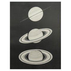 Original Antique Astronomy Print / Saturn, 1889