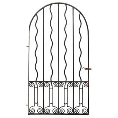 Antique Reclaimed Arched Wrought Iron Gate
