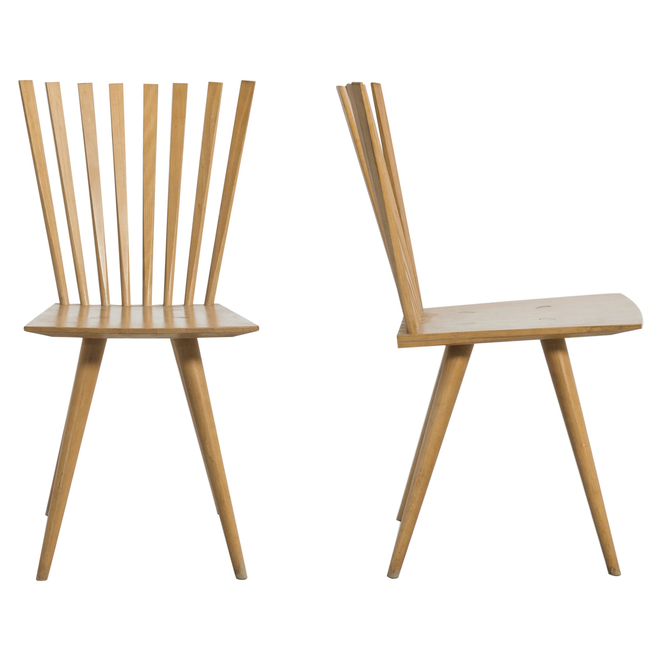 1990s 'Mikado' Chairs by J. Foersom & P. Hiort-Lorenzen, a Pair