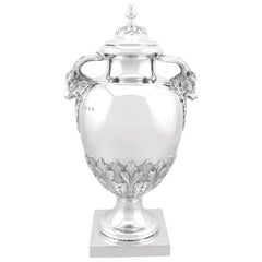 Antique Sterling Silver Covered Vase