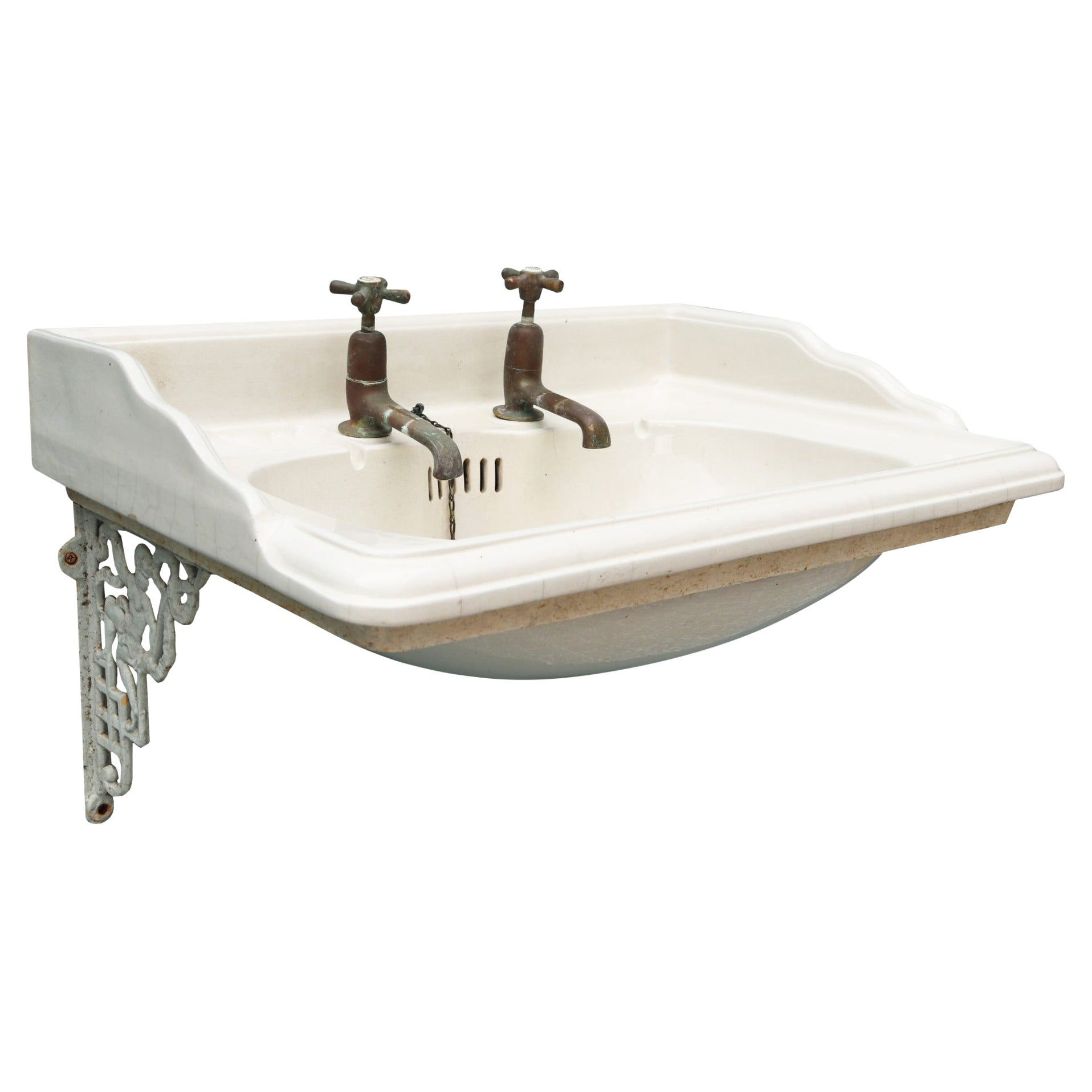 Antique Wall Mounted Wash Basin For Sale