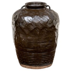 Vintage Large Glazed Pottery Jar from Bunny Williams' Trelliage Shop