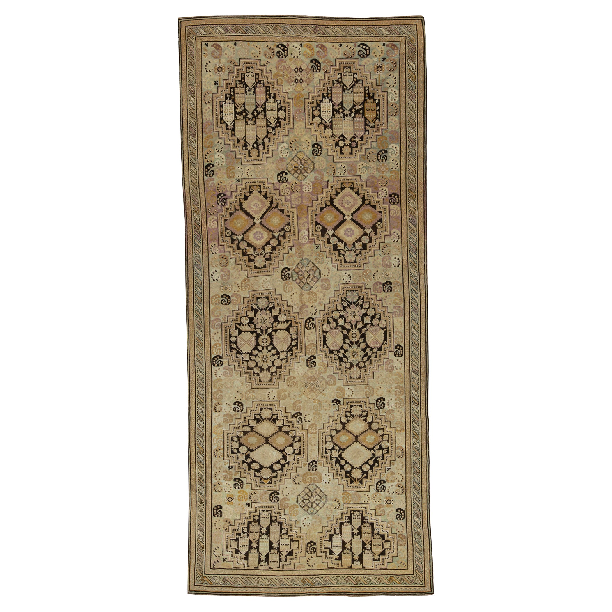 Antique Persian Fine Traditional Handwoven Luxury Wool Multi Rug