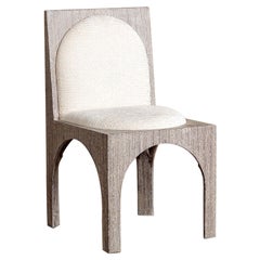Kelly Wearstler Roxbury Dining Side Chair in Ivory Chenille