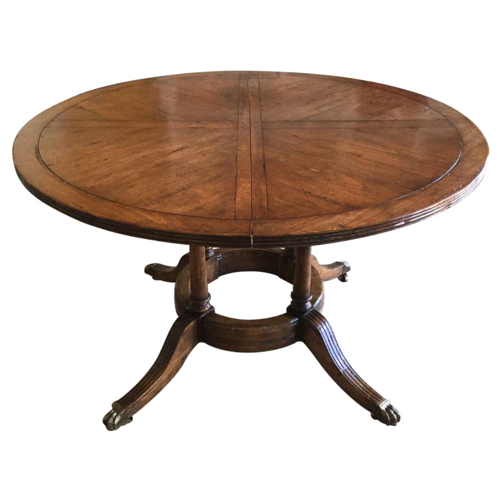 Vintage Hendredon Round or Oblong Cherry Dining Table with 3 Leaves