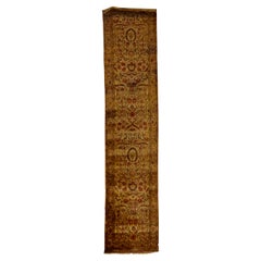   Antique Persian Fine Traditional Handwoven Luxury Wool Beige Runner