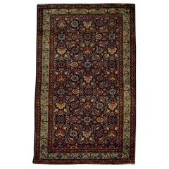 Antique Persian Fine Traditional Handwoven Luxury Wool Multi Rug