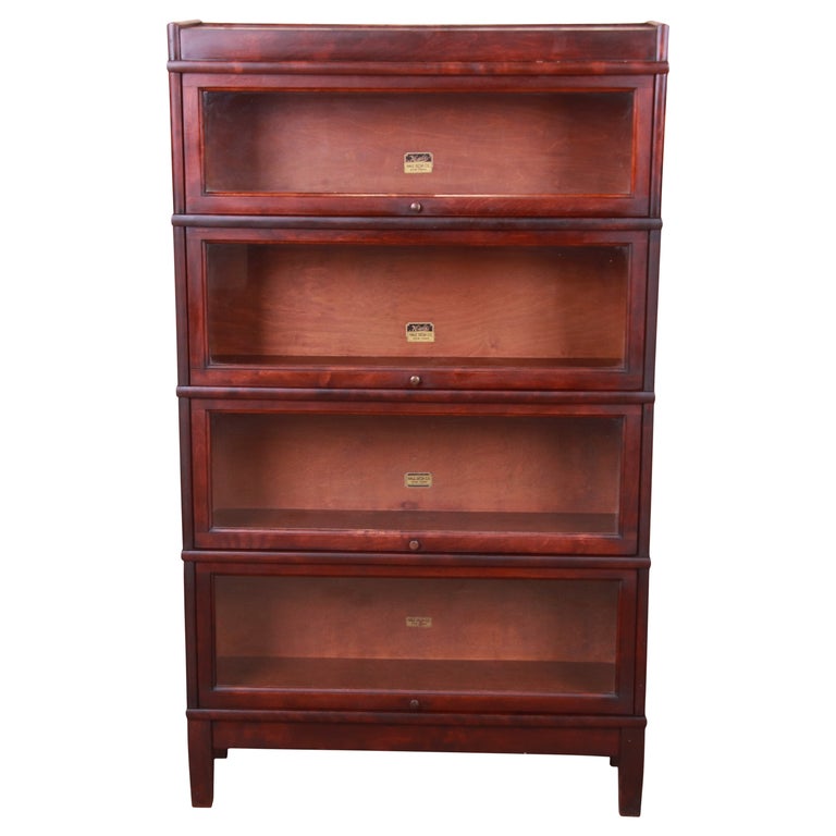 Antique Mahogany FourStack Barrister Bookcase by Hale, Circa 1920s at