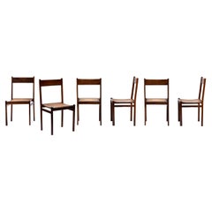 Retro Set of 6 Chairs in Brazilian Wood by Joaquim Tenreiro