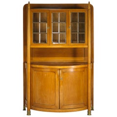 Art Deco Vitrine Cabinet, Beech, Jacob & Josef Kohn Vienna, Austria, 1906