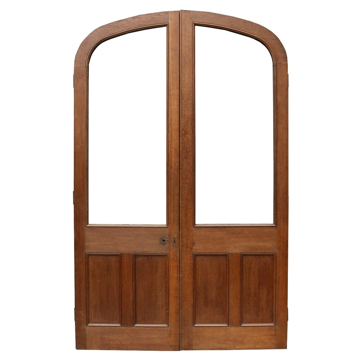 Two Reclaimed Arched Oak Doors For Sale