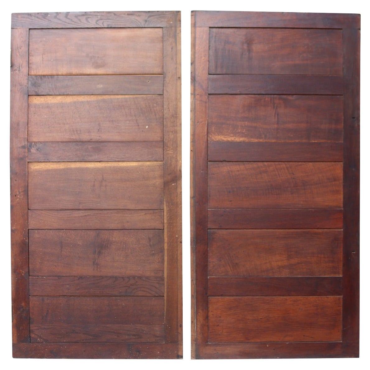 Pair of Reclaimed Antique Oak Panels or Doors For Sale