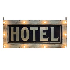 1905 Light Up Double Sided Hotel Blue Sign
