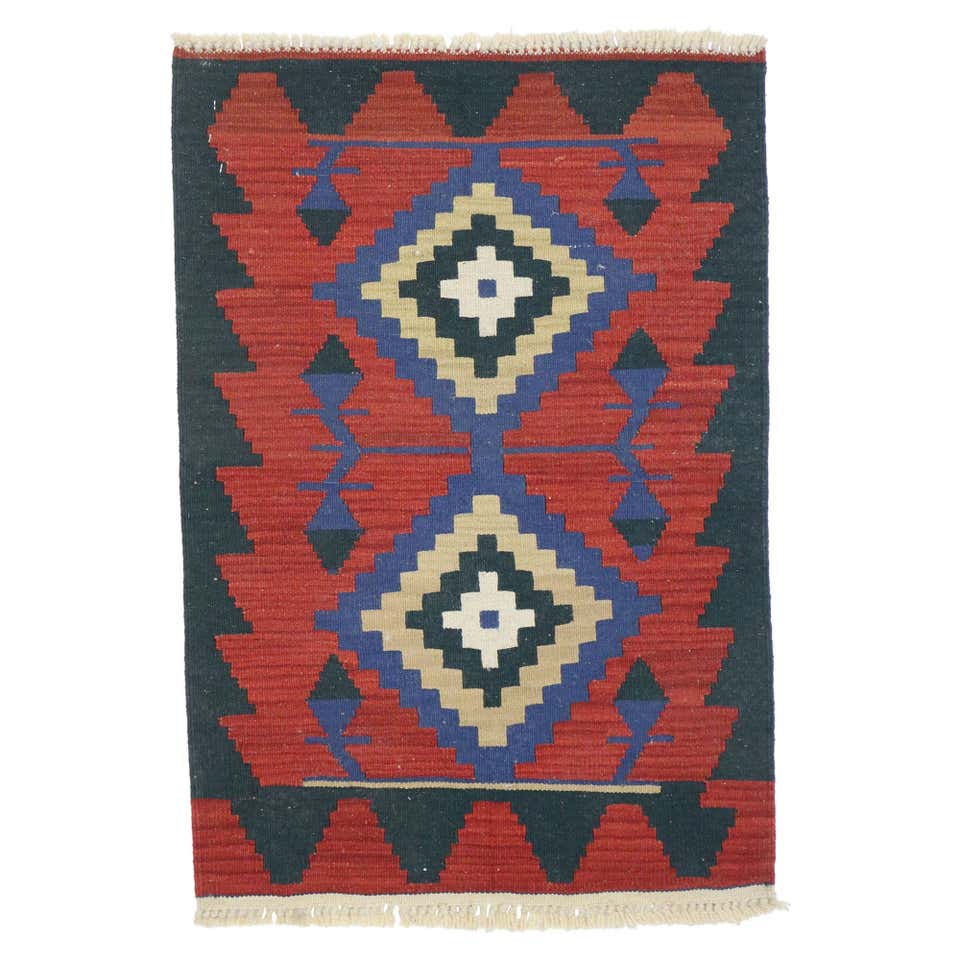 Vintage Afghan Ghalmouri Maimana Kilim Rug with Pacific Northwest ...