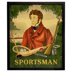 Vintage English Pub Sign, "Sportsman"