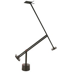 Italian Mid-Century Artemide Black Counterweight Table Lamp