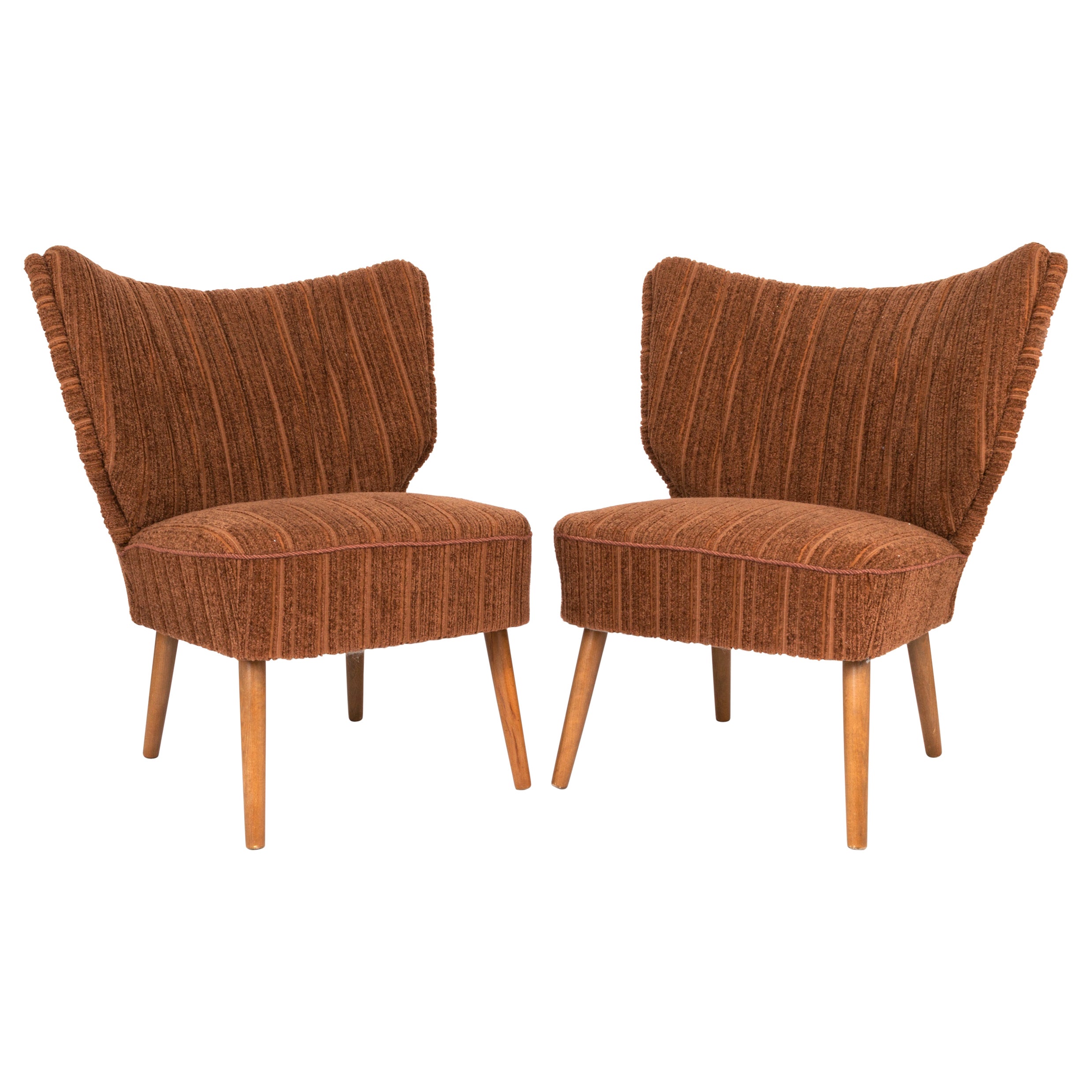 Pair of Danish Cocktail Lounge Chairs, C.1950