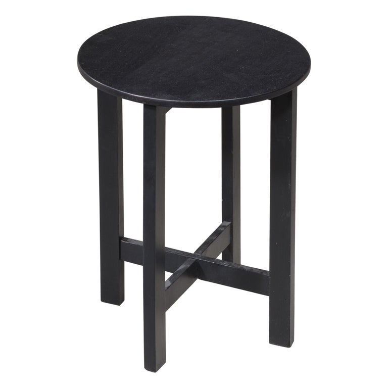Black Wooden Side Table or Stool, Germany, 1920s For Sale at 1stDibs