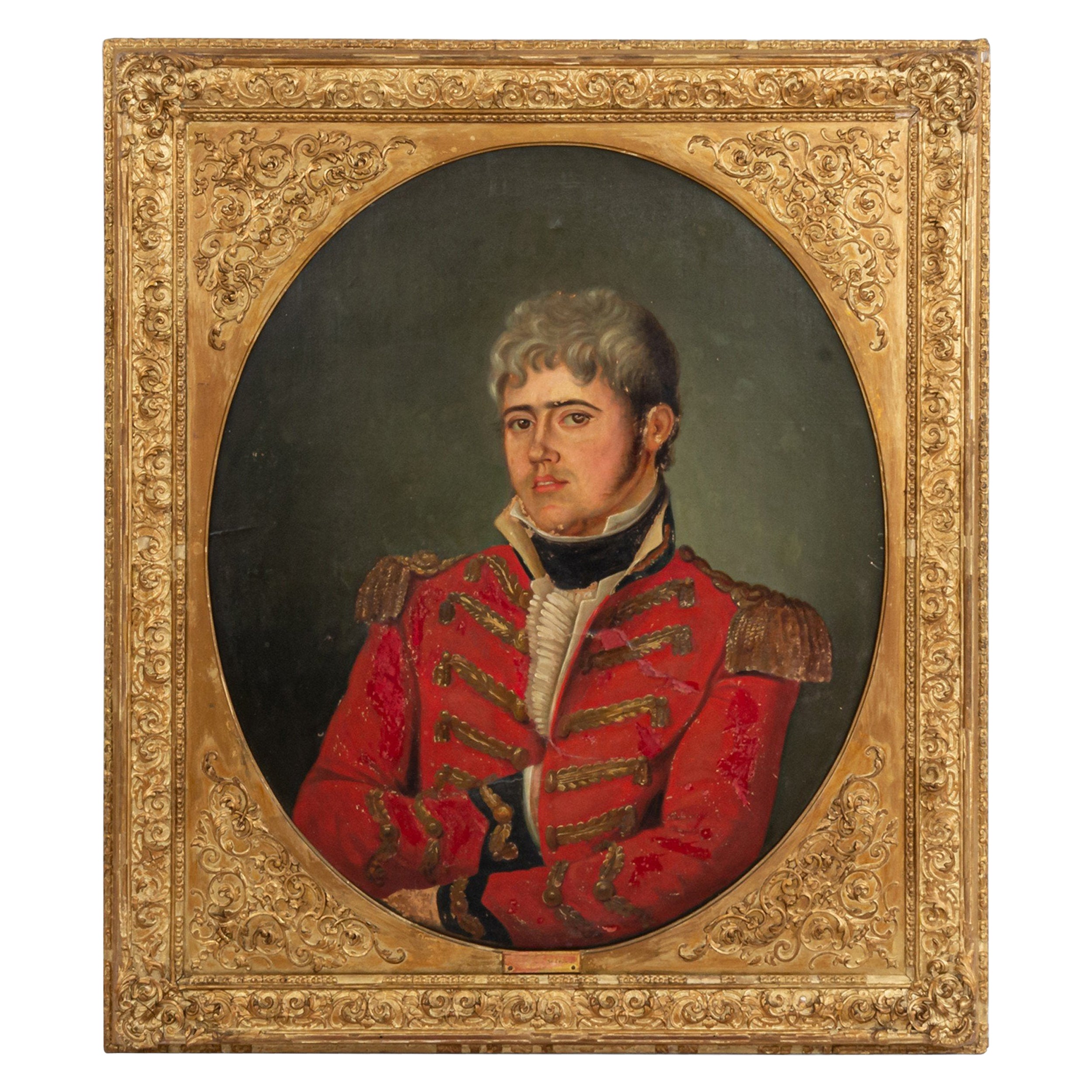 Oil Painting of a Military Officer For Sale