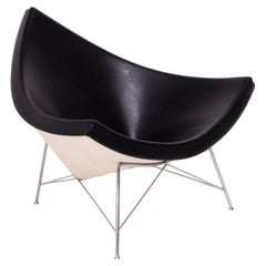 Vitra Coconut Chair by George Nelson in Black Leather, 2003