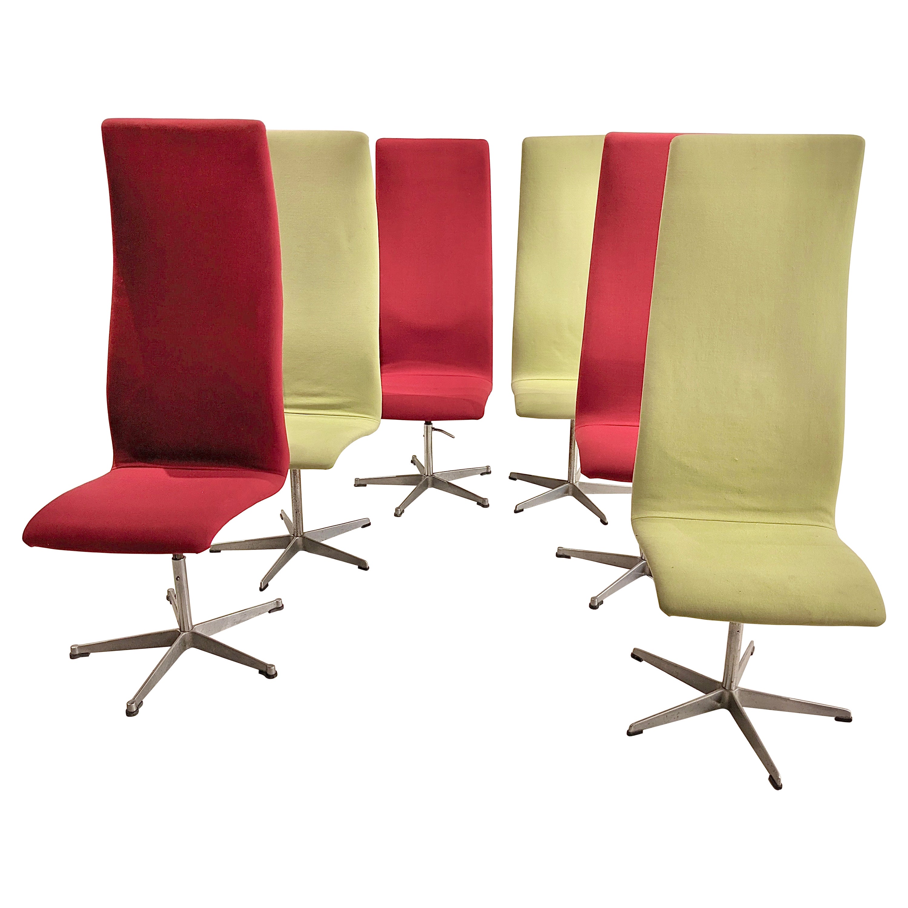 Set of 6 Oxford chairs by Arne Jacobsen For Sale