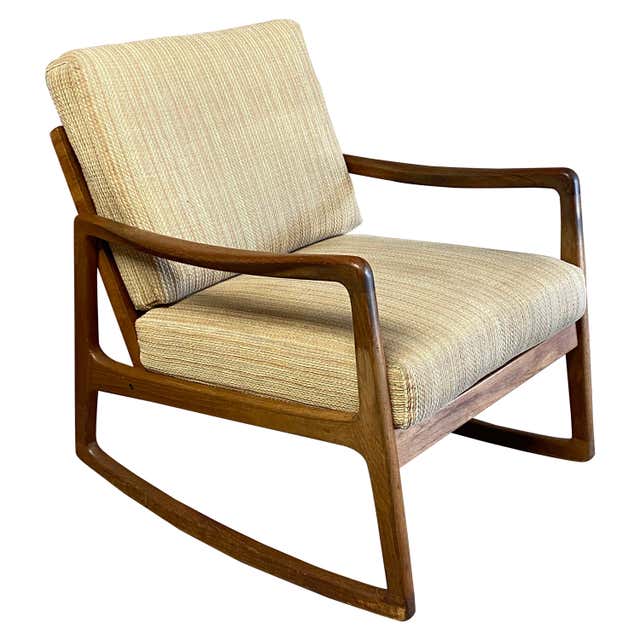 Senator Rocking Chair by Ole Wanscher, 1951, Teak, Anthracite For Sale ...