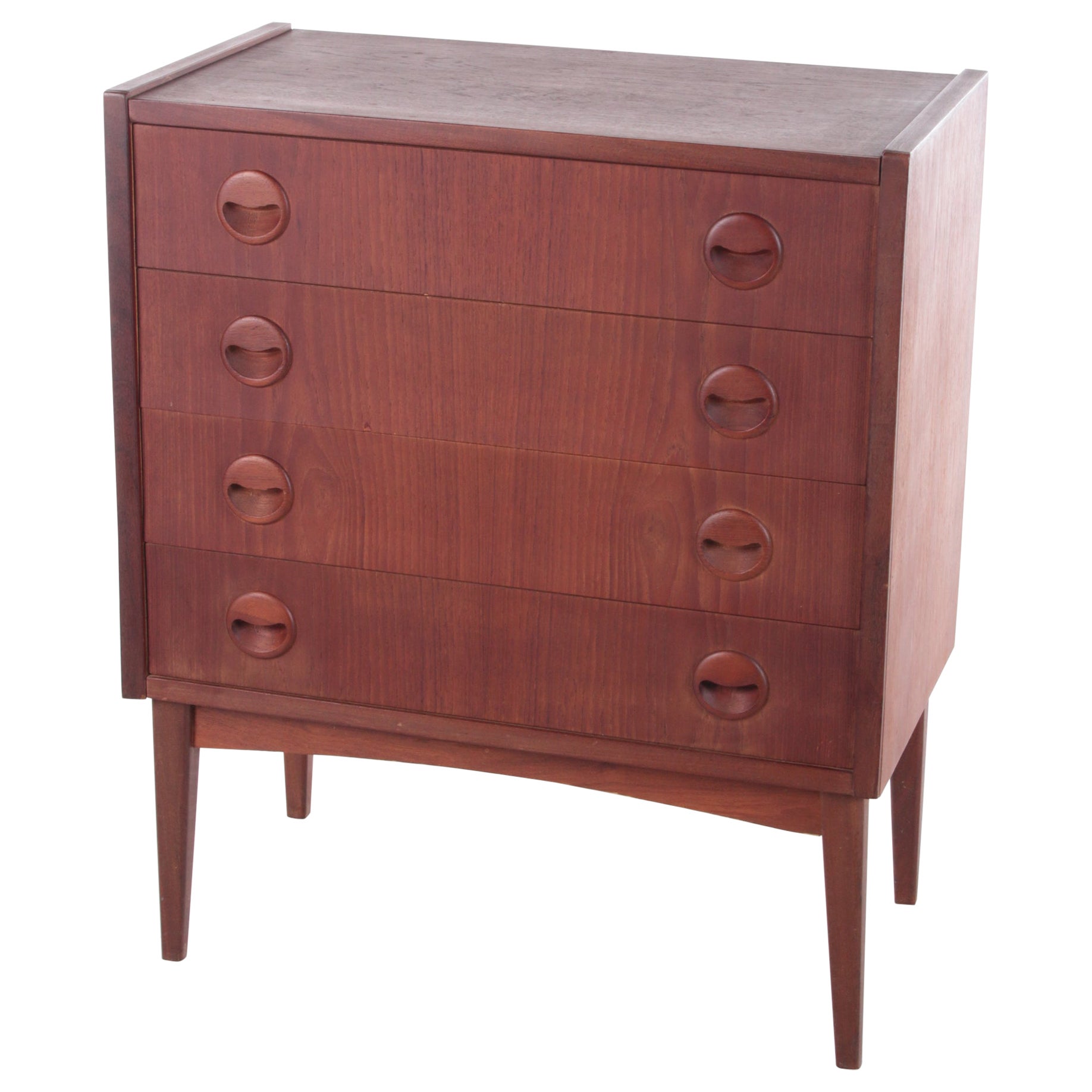 Danish Teak Designer Chest of Drawers with Four Drawers, 1960s