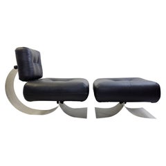 Chaise longue du milieu du siècle:: modèle 'Alta' d'Oscar Niemeyer:: 1970