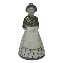 Bing and Grondahl Figurine by Gudrun Meedom Beach Girl in National Dress, 205/2