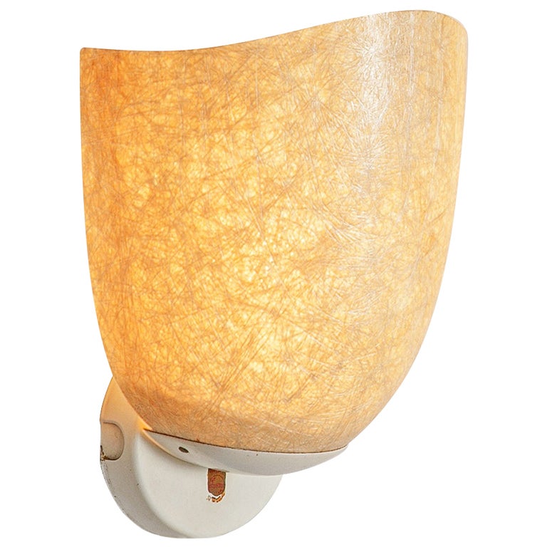 Modern Dutch Wall Light in Fiberglass For Sale at 1stDibs